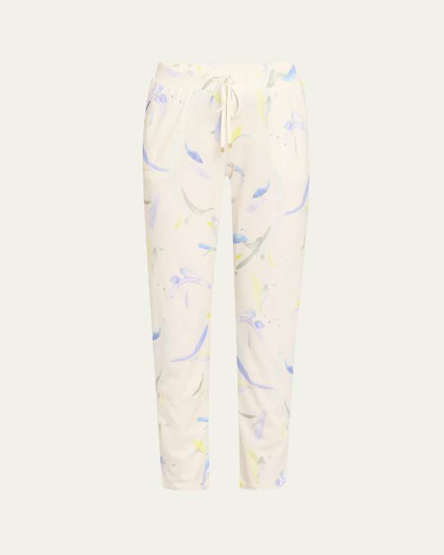 Botanical-Print Lounge Pants